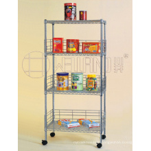 NSF Portable Chrome Wire Wire Display Rack pour magasin / Supermarché